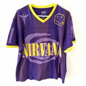 Nirvana Graphic Mesh Soccer Styled Jersey, Size: XL